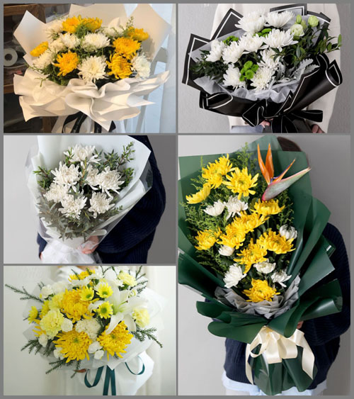 浙江省金华兰溪市黄店镇余粮山村白事花束代送